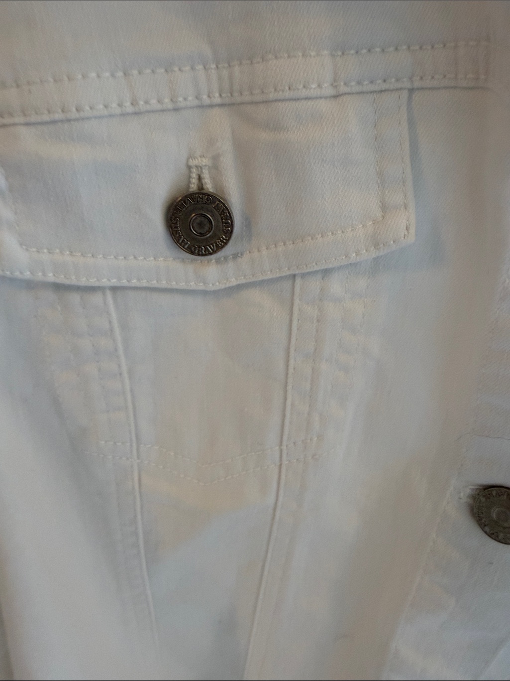 Susan Graver Stretch Embroidered Peplum Denim Jacket — image 5 of 6